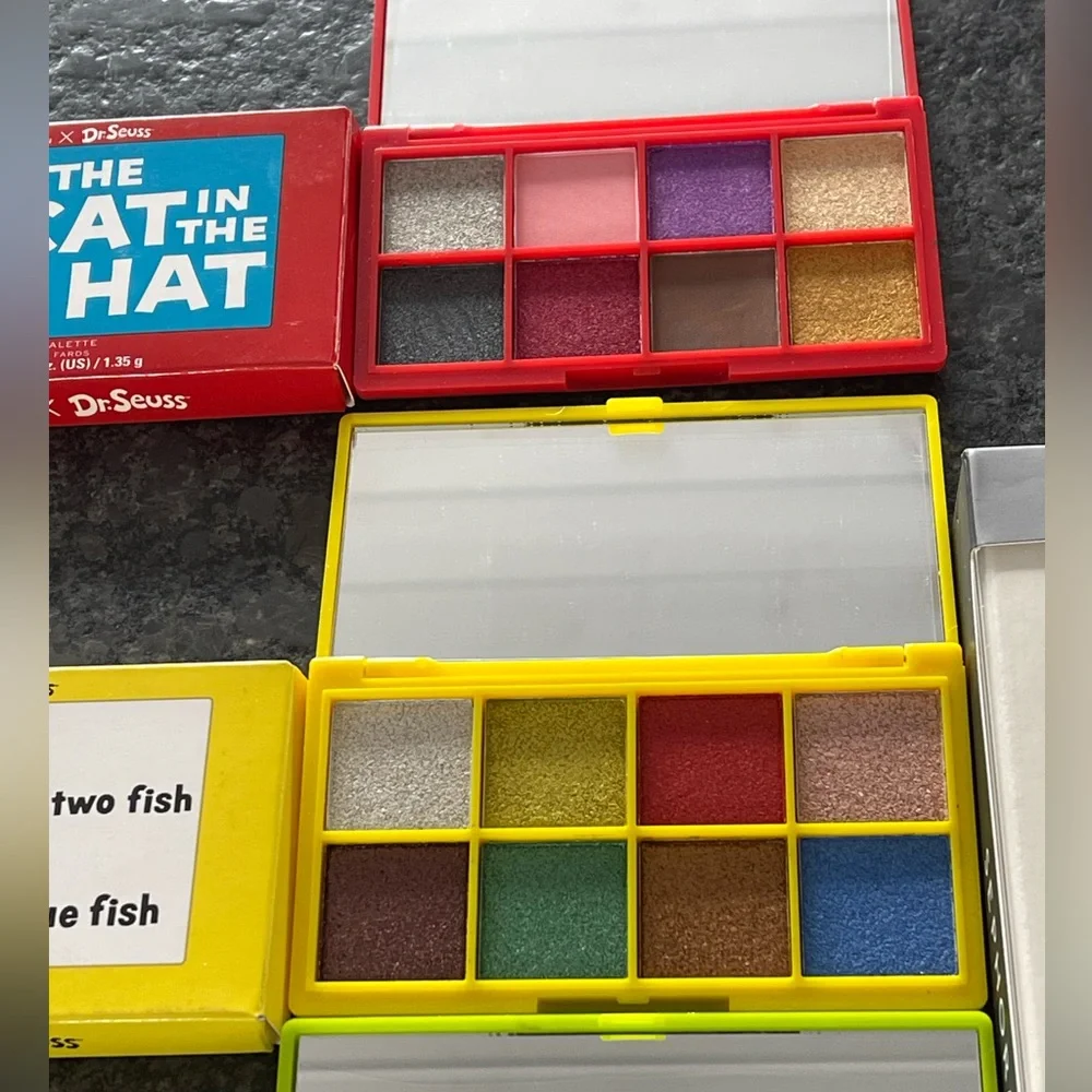 Sephora + I ❤️ Revolution Dr. Seuss Eyeshadow Palettes + Brush Sets 🐠 🐠🎏🐈‍⬛🎩🍳🐷